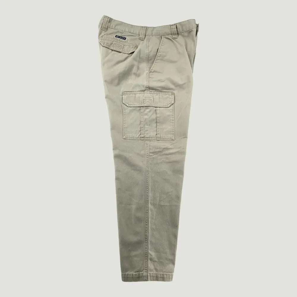 Chaps Ralph Lauren Tan Cargo Pants Men’s 33x30 Cotton Utility Workwear